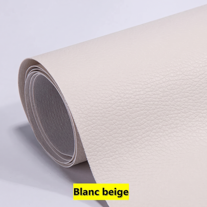 Patch de réparation adhésif en similicuir – Blanc beige (22)