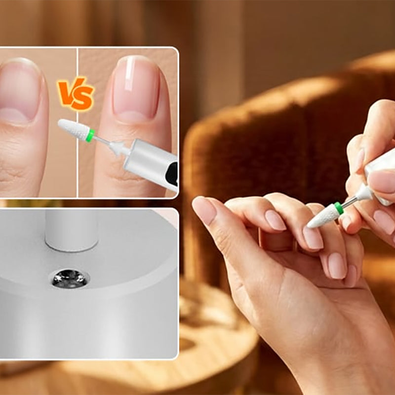 Ponceuse à ongles électrique rechargeable, écran LCD et lumière LED