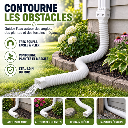 Rallonge flexible de descente de gouttière 56-160 cm – Contourne les obstacles
