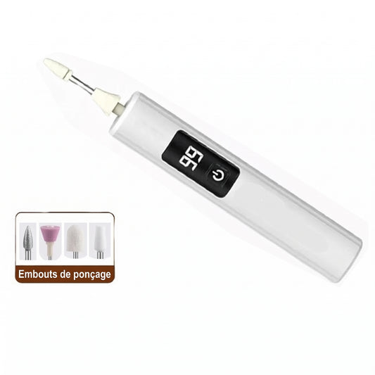 Ponceuse à ongles électrique rechargeable, écran LCD et lumière LED