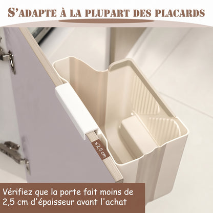Poubelle pliable à suspendre pour porte de placard, 6 L ou 10 L