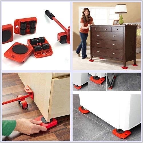 Kit de déménagement lève-meuble et 4 roulettes pivotantes à 360° – photo 3