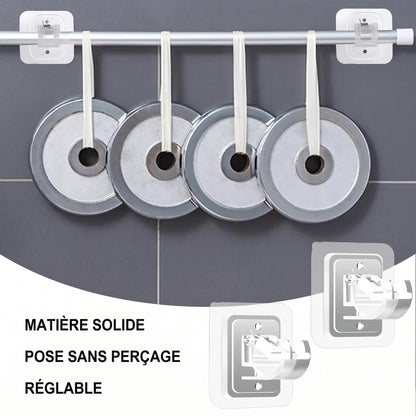 Supports de tringle à rideau réglables – Matière solide