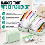 Organiseur semainier à pochettes zippées transparentes