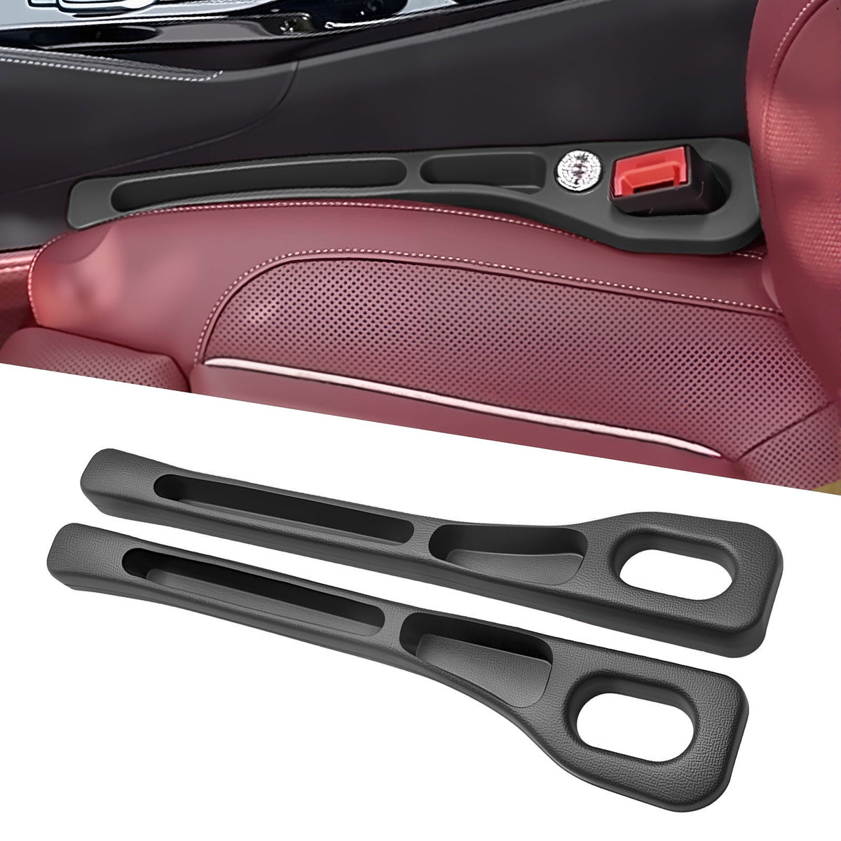 Comble-espace siège-console à deux fentes, lot de 2