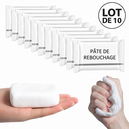 Pâte de rebouchage à modeler pour trous de mur et tuyaux – Lot de 10