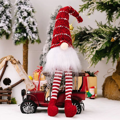 Gnome de Noël scandinave en peluche à longues jambes – photo 3