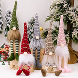 Gnome de Noël scandinave en peluche à longues jambes, 43 cm