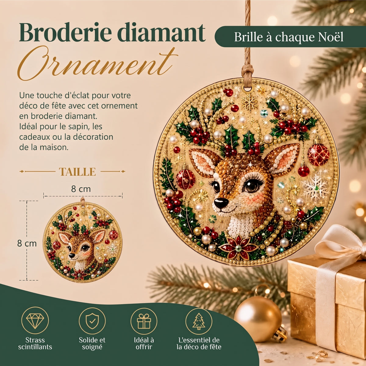 Kit d'ornements de Noël en broderie diamant – Broderie diamant