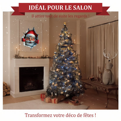 Stickers muraux de Noël effet 3D – Idéal pour le salon