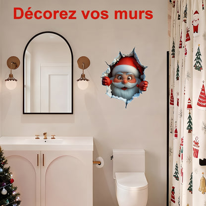 Stickers muraux de Noël effet 3D – Décorez vos murs